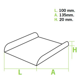 Bandeja Porta Waffle Rosa 13,5x10x1,8 cm (100 Uds)