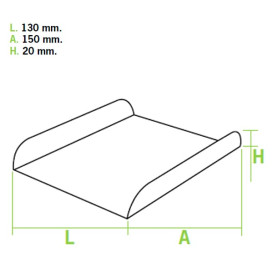 Bandeja Porta Waffle Rosa 15x13x2 cm (2.000 Uds)