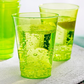 Copo de Plastico PS Verde 230ml (10 Uds)