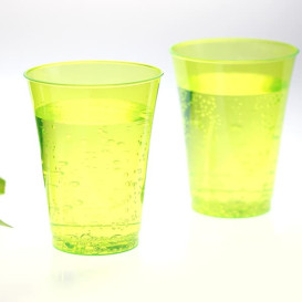 Copo de Plastico PS Verde 230ml (10 Uds)