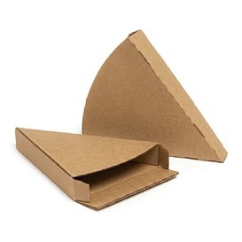 Suporte de Cartão Canelado Kraft-Kraft para Porções 22,3x18,5x3,5cm (25 Un)