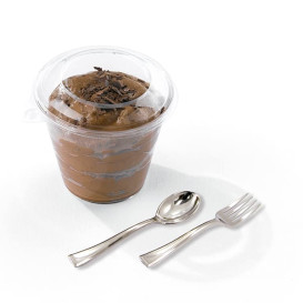 Garfo de Plastico Metalizado 10 cm (100 Unidades)