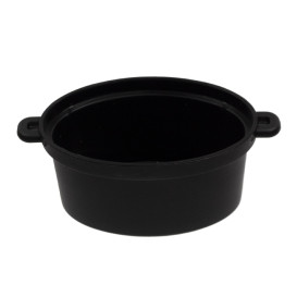 Tigela Degustação Preto com tampa 9,1x5,8cm 65ml (6 Uds)