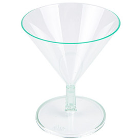 Copo MARTINI o COCKTAIL de Plástico Verde Transp. 65ml 