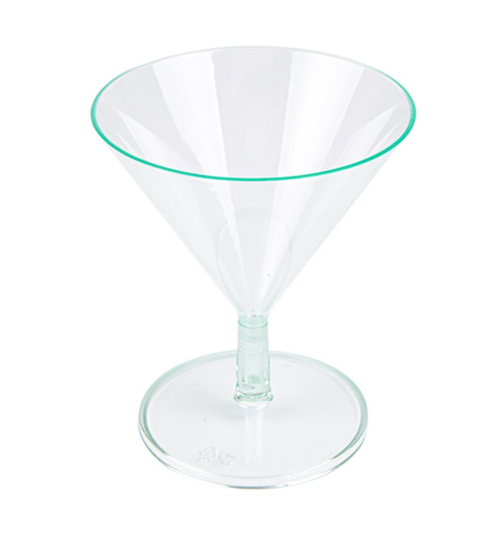 Copo MARTINI o COCKTAIL de Plástico Verde Transp. 65ml Copo MARTINI o COCKTAIL de Plástico Verde Transp. 65ml