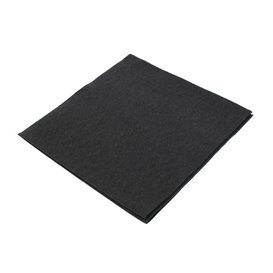 Guardanapos Airlaid Preto 40x40cm (50 Uds)