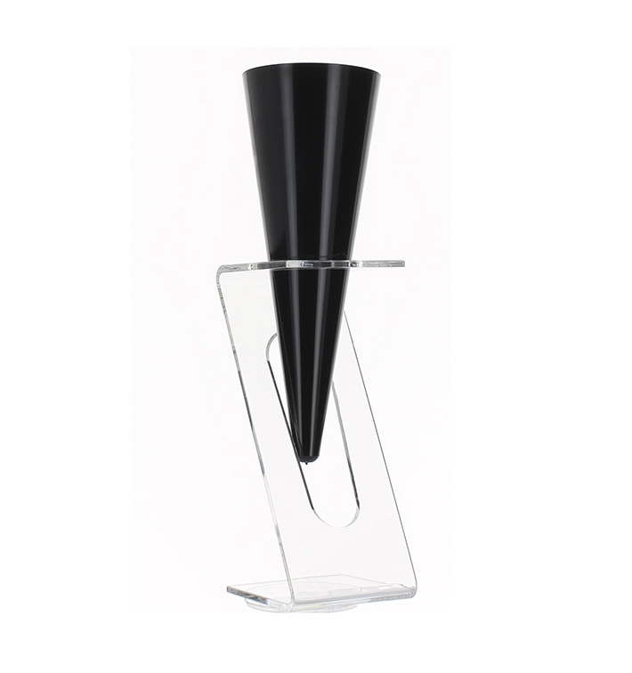 Copo Flute Plastico "Cone" Preto 100ml Copo Flute Plastico "Cone" Preto 100ml