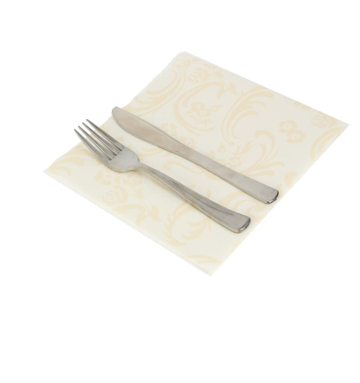Guardanapos Damascato Airlaid Creme 40x40cm Guardanapos Damascato Airlaid Creme 40x40cm