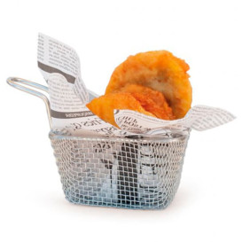 Mini Fritadeira Apresentaçao de Aço 10x9x6cm (6 Uds)