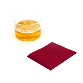 Guardanapos Papel Cocktail Bordeaux 20x20cm (100 Uds)