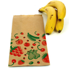 Saco Papel Kraft para Fruta 14+7x28 cm (100 Unidades)