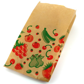 Saco Papel Kraft para Fruta 14+7x28 cm 