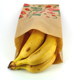 Saco Papel Kraft para Fruta 14+7x28 cm (100 Unidades)