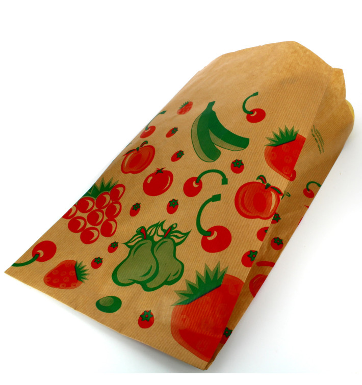 Saco Papel Kraft para Fruta 18+10x28 cm Saco Papel Kraft para Fruta 18+10x28 cm