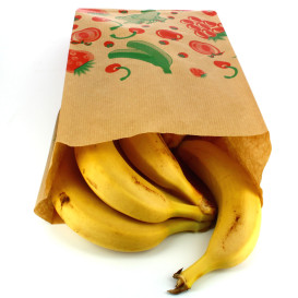 Saco Papel Kraft para Fruta 18+10x28 cm (1000 Unidades)