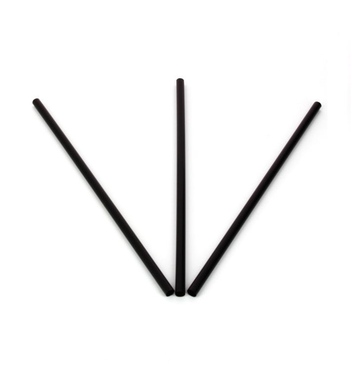 Palhinhas Direitas para Mojitos Preto Ø6mm 13cm Palhinhas Direitas para Mojitos Preto Ø6mm 13cm