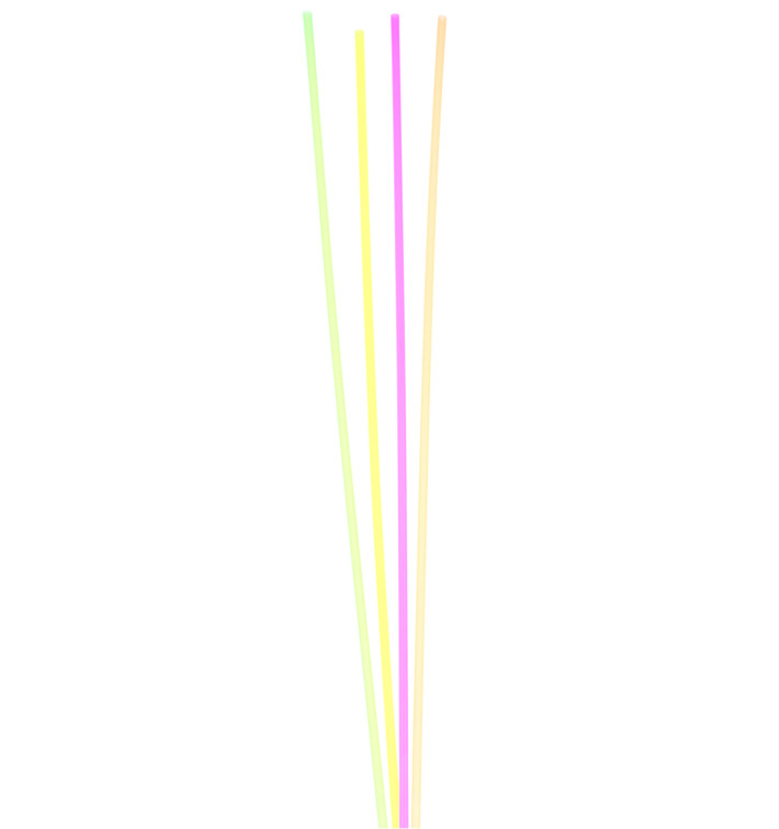 Palhina Direita Neon para Bebidas Ø8mm 70cm Palhina Direita Neon para Bebidas Ø8mm 70cm