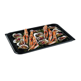 Bandeja Plastico Tapa Preto 55x37cm (25 Uds)