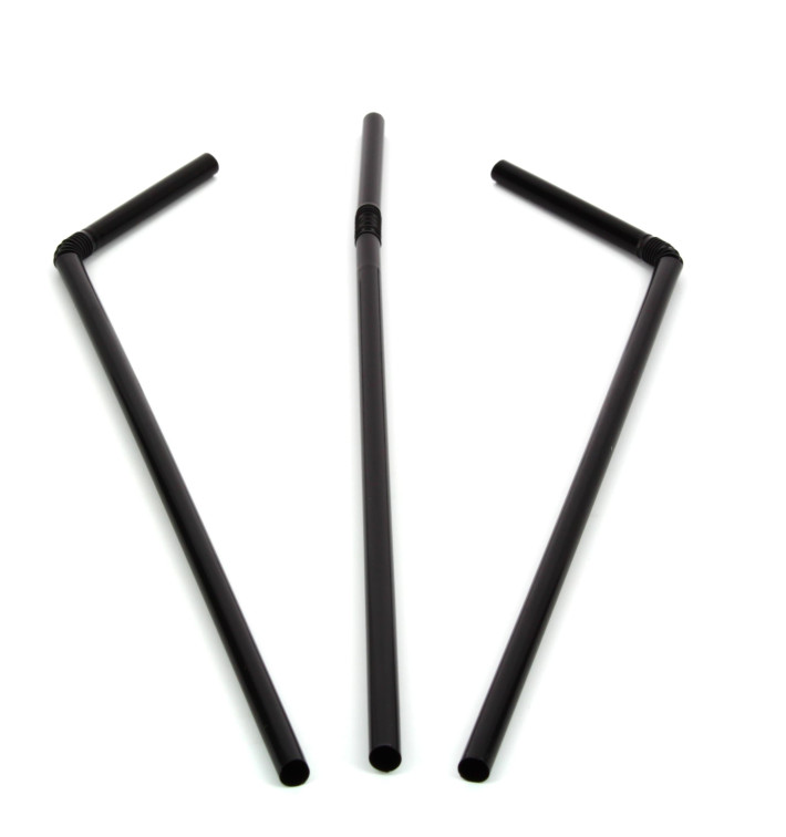 Palhinhas Flexível Pretas Ø5mm 21cm Palhinhas Flexível Pretas Ø5mm 21cm