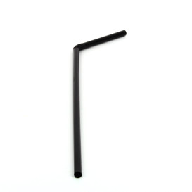 Palhinhas Flexível Pretas Ø5mm 21cm (100 Unidades)